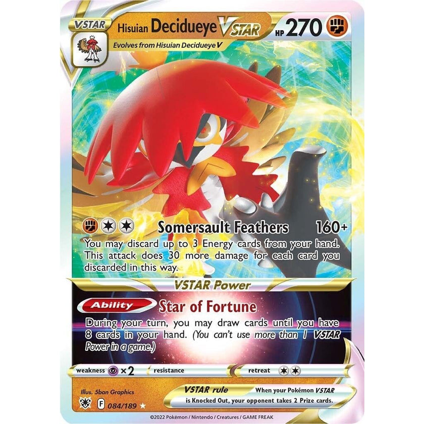 Hisuian Decidueye VSTAR (084/189) (SWSH10)