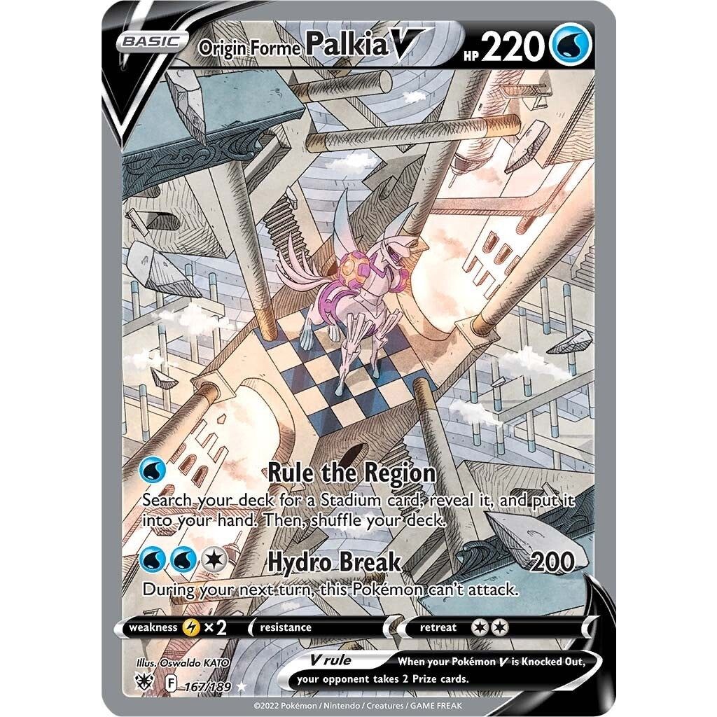 Origin Forme Palkia V (Alternate Full Art) (167/189) (SWSH10)
