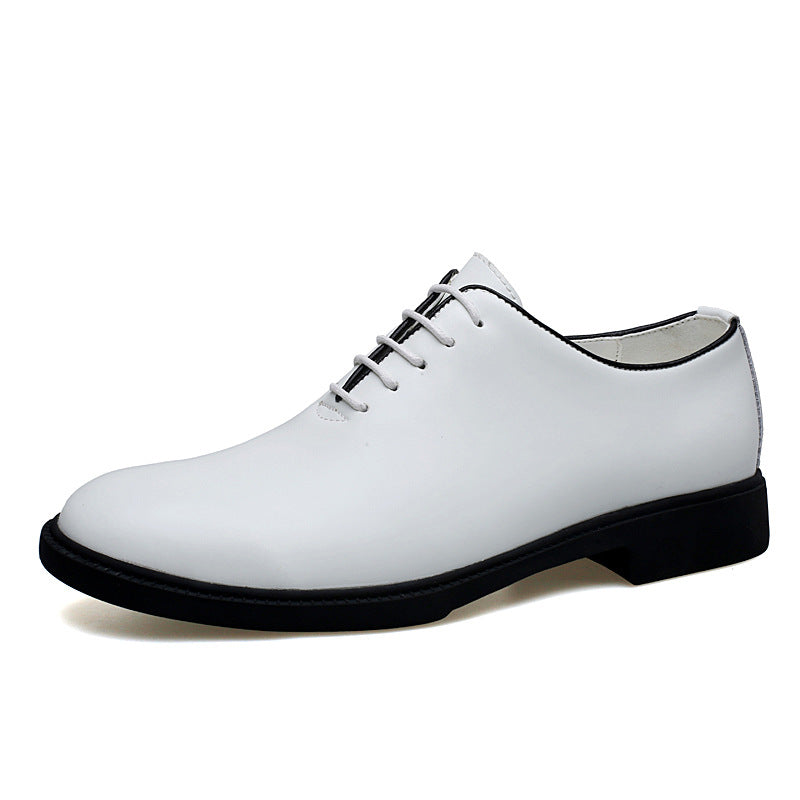 Men's Business Formal Leather Shoes – Cowhide Round Toe, Sizes 36–49