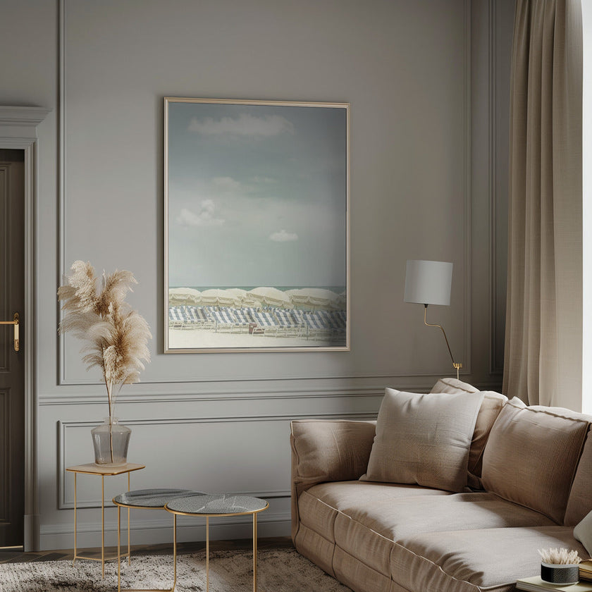 Wall art Vintage beach scene