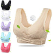 Front Cross Side Buckle Lace Side Non-Wire Sports Fitness Bra women