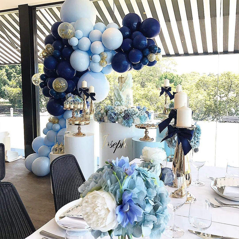 Blue & Gold Balloon Arch Kit – 12