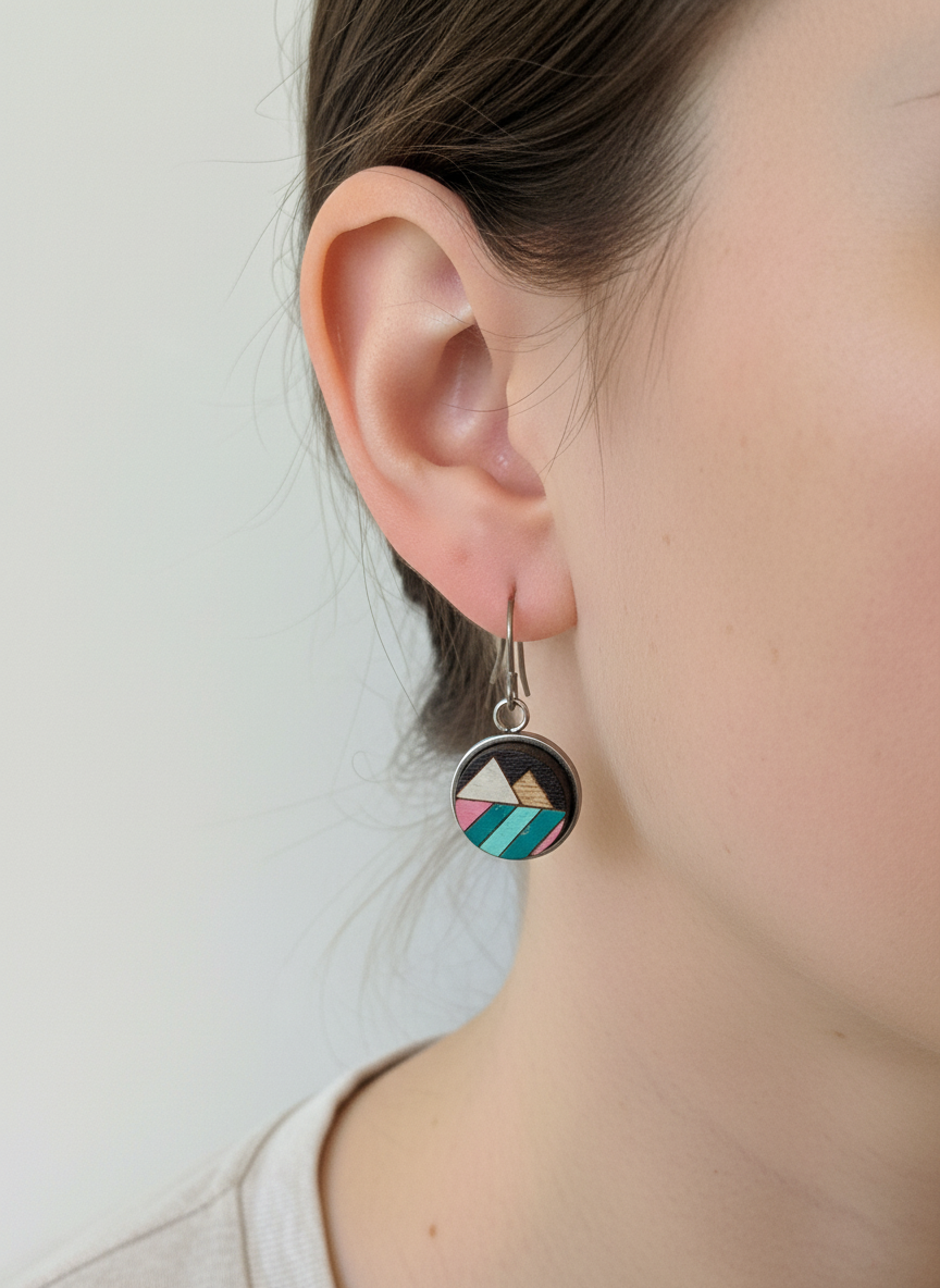 Two Mountains Dangle Earrings - Sick Chick ( Revelstoke, BC)