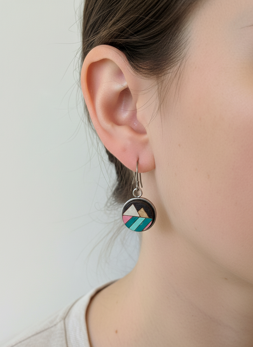 Two Mountains Dangle Earrings - Sick Chick ( Revelstoke, BC)