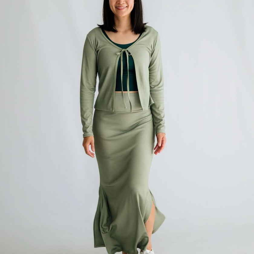 Ladies Celeste Bamboo Cardigan | Sage