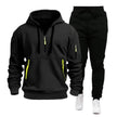 Men's pocket Half Zipper Hoodie Sweatshirt Pullover Sportswear