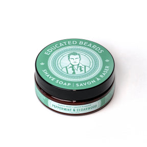 Educated Beards - Peppermint and Cedarwood Shave Soap (114g)