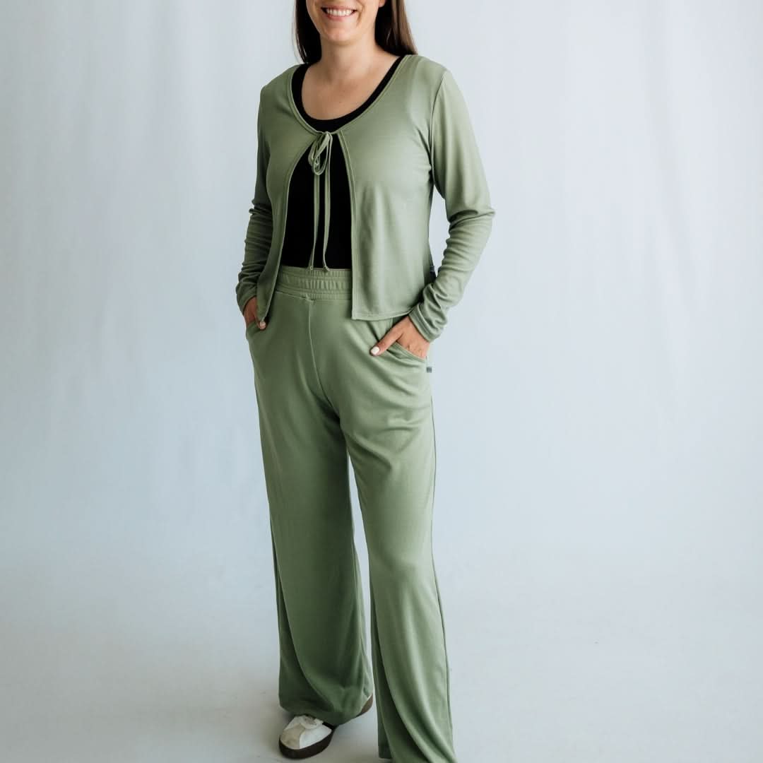 Ladies Celeste Bamboo Cardigan | Sage