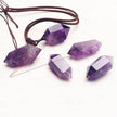 Natural Amethyst Hexagonal Crystal Pendant