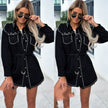 Denim Jacket Women – Retro Street Style Loose Rivet Design