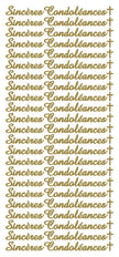 Peel Off Stickers - Sincères Condoléances