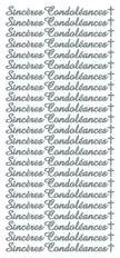 Peel Off Stickers - Sincères Condoléances