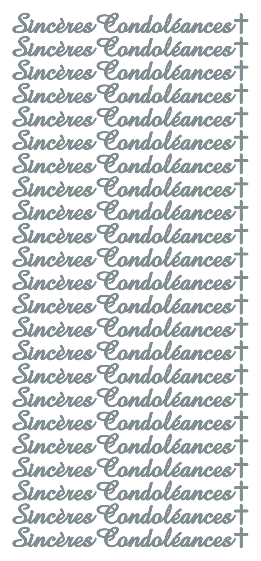 Peel Off Stickers - Sincères Condoléances