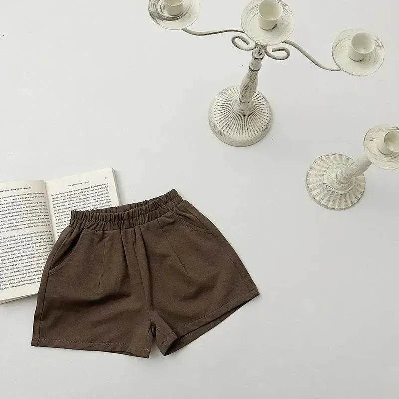 Casual Elastic Capri Pants Girls' Short pant for girls Neutral short pant for kids