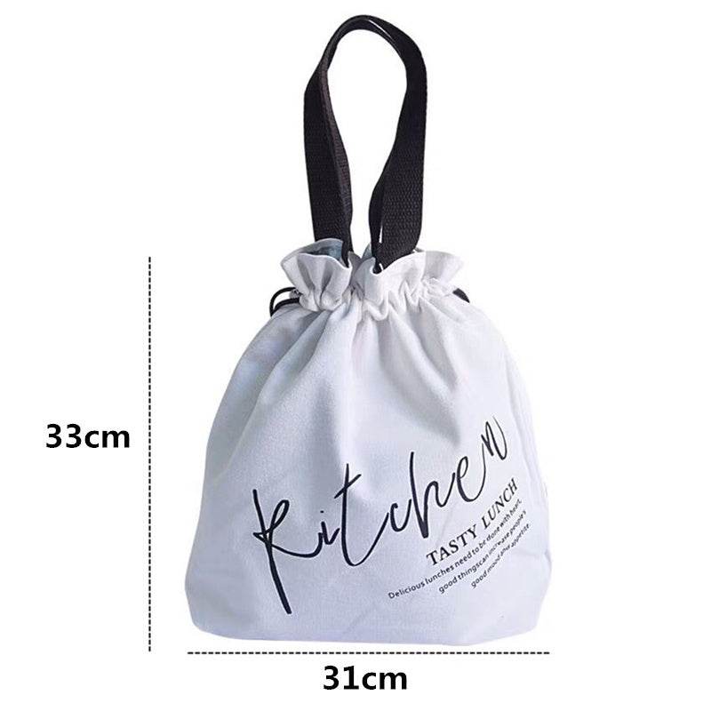 Women Drawstring Tote Lunch Bag