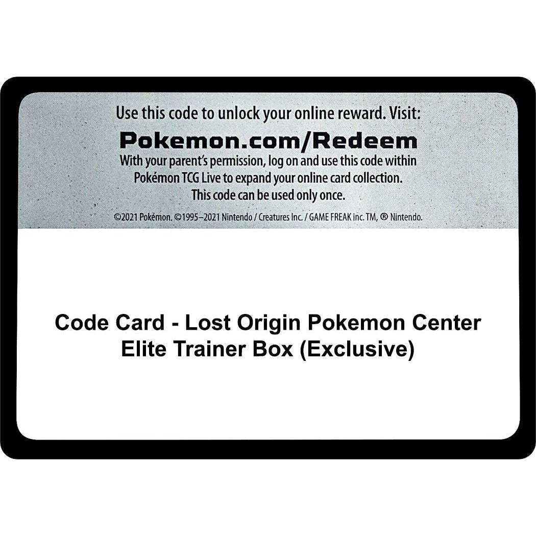 Code Card - Lost Origin Pokemon Center Elite Trainer Box (Exclusive) (SWSH11)