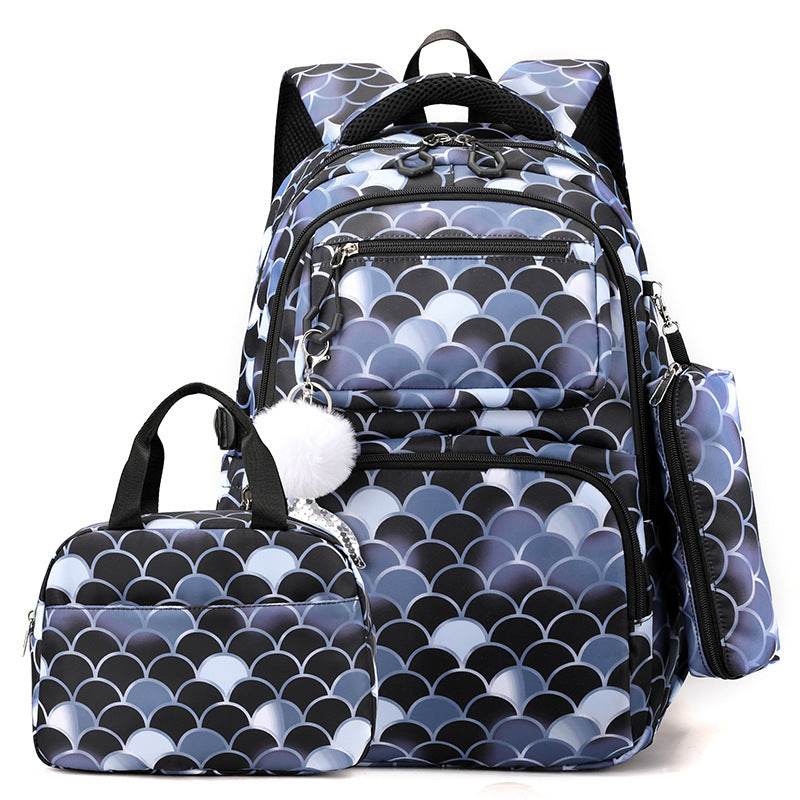 3 in 1 set Primary School Girls Backpack Lunch Bag and Pencil Pouch