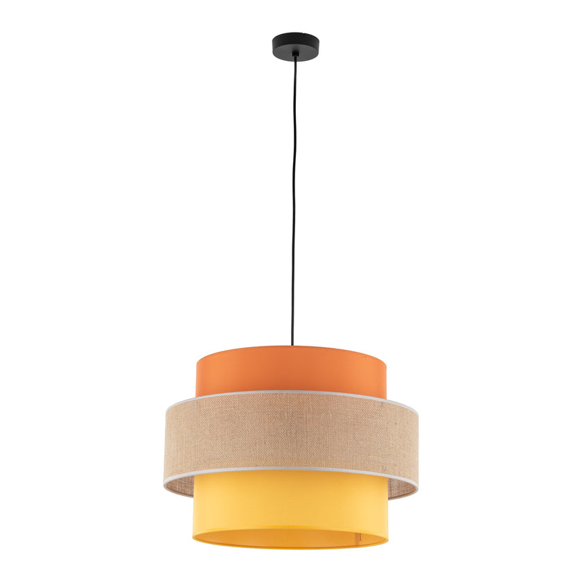 TRIO Jute Mid-Century Boho Large Pendant Ceiling Light Fixture for Kitchen Island, Dining Room & Living Room