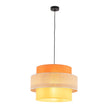 TRIO Jute Mid-Century Boho Large Pendant Ceiling Light Fixture for Kitchen Island, Dining Room & Living Room
