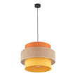 TRIO Jute Mid-Century Boho Large Pendant Ceiling Light Fixture for Kitchen Island, Dining Room & Living Room