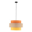 TRIO Jute Mid-Century Boho Large Pendant Ceiling Light Fixture for Kitchen Island, Dining Room & Living Room