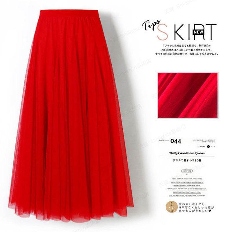 Pleated Mesh Midi Skirt – Women's Prairie Swing Skirt