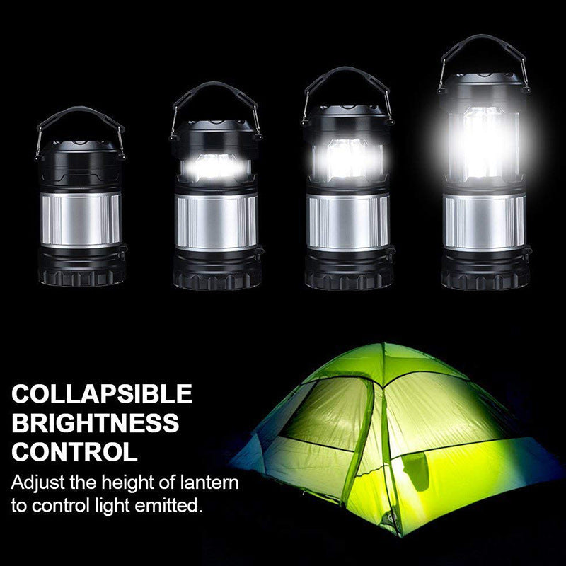 Collapsible COB Camping Lantern – Portable LED Tent Light with Brightness Control