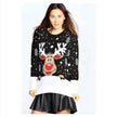 Christmas fawn deer jacquard Cashmere sweater