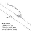 Stainless Steel Vacuum Vapor Plating 18K Gold Color Protection Lip Chain Necklace