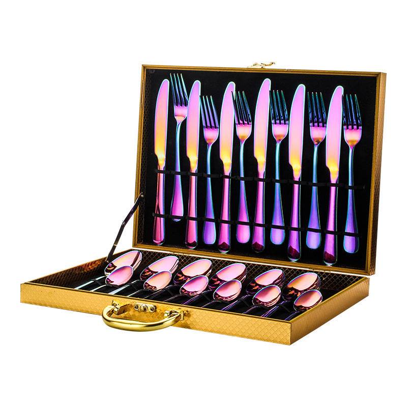 High-end tableware 24 piece set Cool Matching flatware