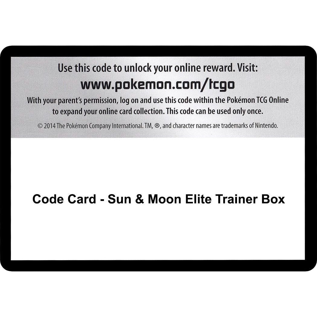 Code Card - Sun & Moon Elite Trainer Box (SM01)