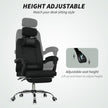 Brady Ergonomic Executive High Back Office Chair with Footrest and Lumbar Support-Black