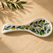 Handcrafted Palestinian Ceramic Spoon Rest – Large Spoon Holder