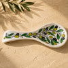 Handcrafted Palestinian Ceramic Spoon Rest – Large Spoon Holder