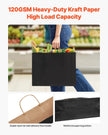 VEVOR Kraft Paper Bags with Handles  Large Eco-Friendly Bags