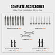 Handrails For Outdoor Steps, Fit 2 Or 3 Steps Outdoor Stair Railing, Arch 2 Wrought Iron Handrail, Flexible Porch Railing, Black Transitional Handrails For Concrete Steps Or Wooden Stairs