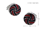 Men's Round Electroplated French Cufflinks – White Steel Business Shirt Cufflinks | Canada & USA
