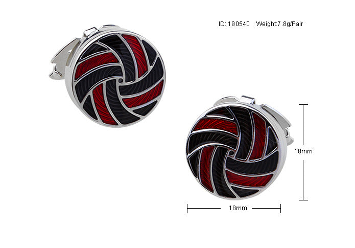 Men's Round Electroplated French Cufflinks – White Steel Business Shirt Cufflinks | Canada & USA