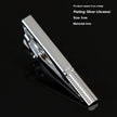 Men's Silver Electroplated Tie Clip – 25 Line Pattern Styles, 5cm Flat Head Business Tie Bar | Canada & USA