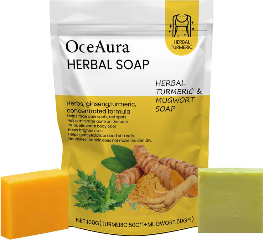 OceAura Turmeric Natural Herbal Organic Skincare Soap
