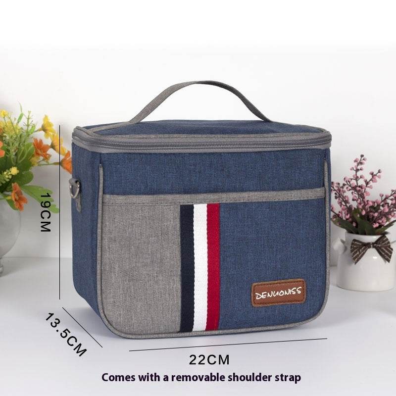 Thermal Insulated Denim Work Lunch Bag for Women