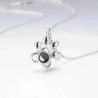 Cute Animal Dog Paw Personalized Custom Projection Necklace