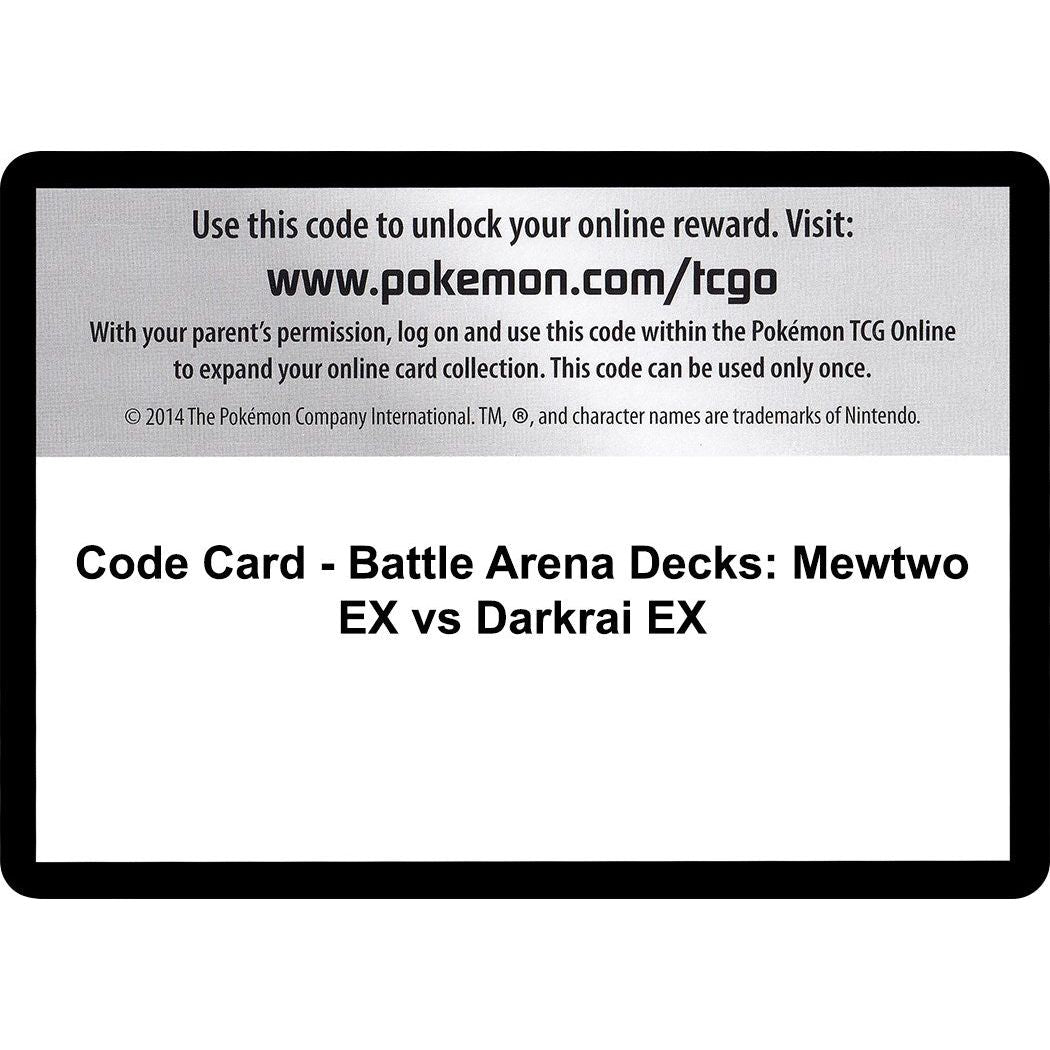 Code Card - Battle Arena Decks: Mewtwo EX vs Darkrai EX (AOR)