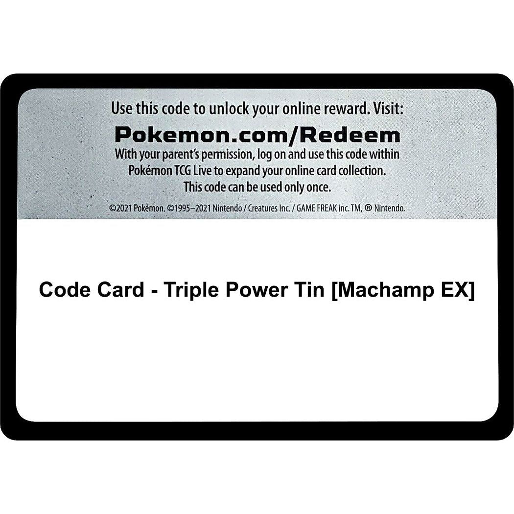 Code Card - Triple Power Tin [Machamp EX] (BKP)