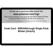 Code Card - BREAKthrough Single Pack Blister [Jirachi] (BKT)