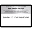 Code Card - XY 3 Pack Blister [Yveltal] (BKT)