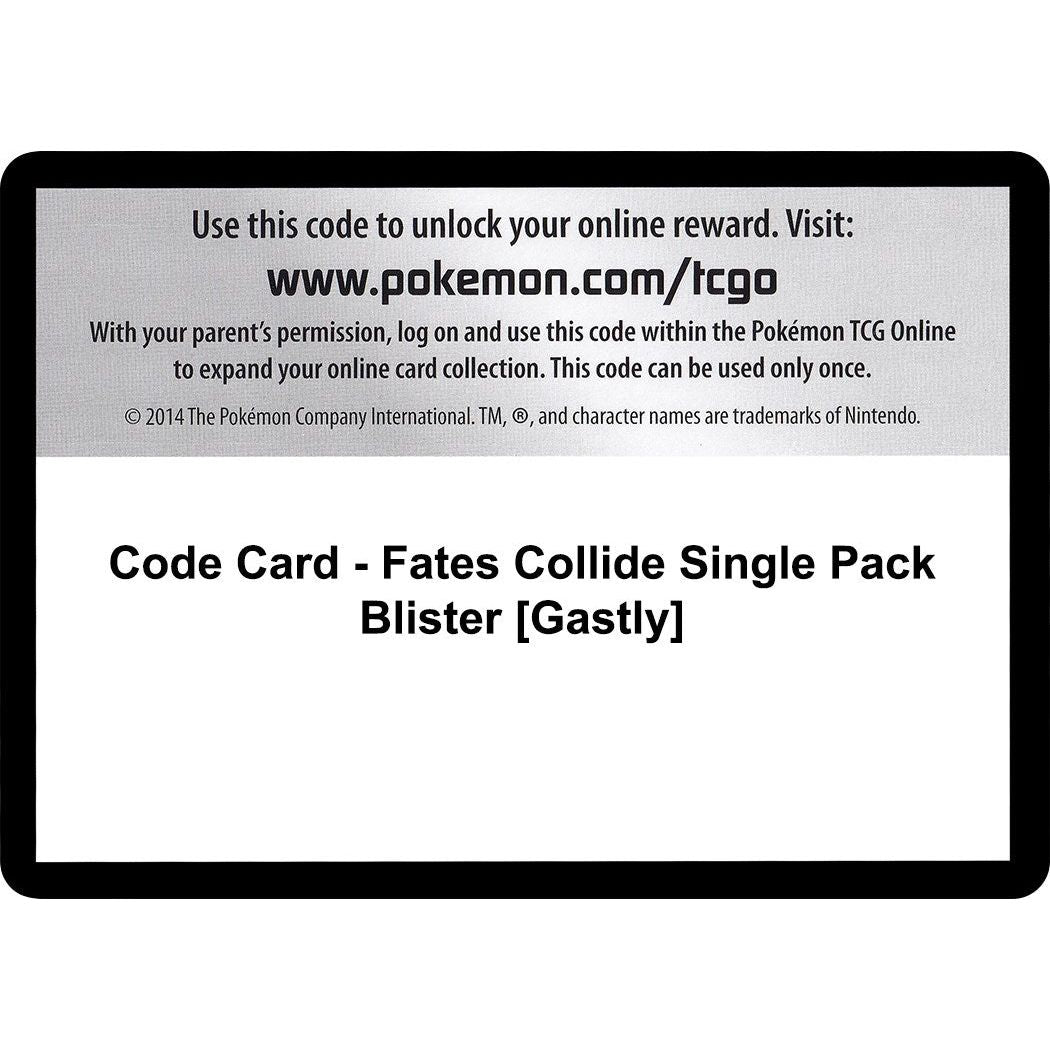 Code Card - Fates Collide Single Pack Blister [Gastly] (FCO)