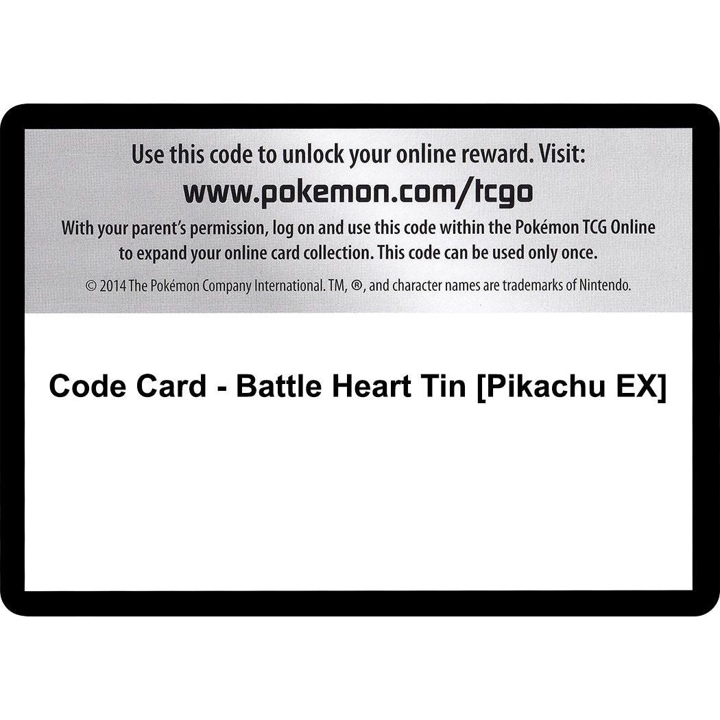 Code Card - Battle Heart Tin [Pikachu EX] (STS)
