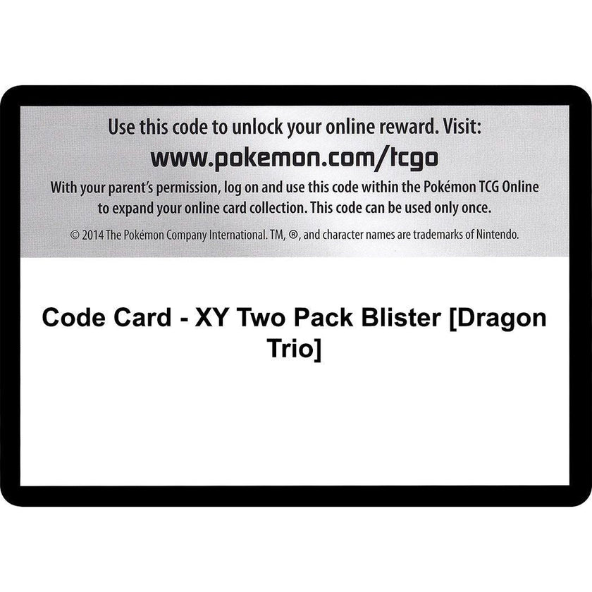 Code Card - XY Two Pack Blister [Dragon Trio] (XY)