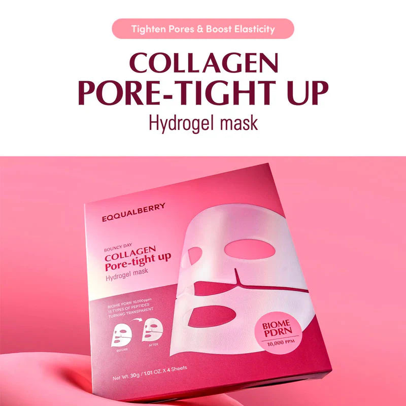 Eqqualberry Collagen Pore-tight up Hydrogel Mask 1 BOX / 4 PCS